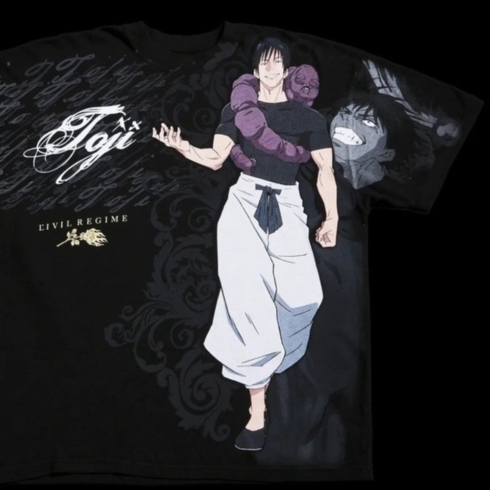 Civil Regime Jujutsu Kaisen Toji Sorcerer Killer American Classic Tee Size  XL
